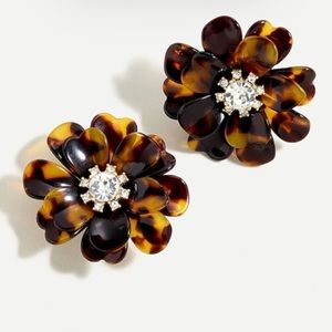 J. Crew Full Bloom Earrings- Tortoise